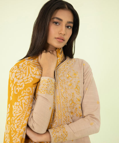 Sapphire - 3 Piece - Embroidered Khaddar Suit