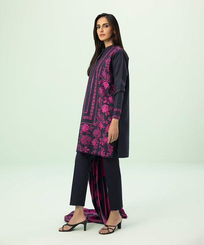 Sapphire - 3 Piece - Embroidered Khaddar Suit