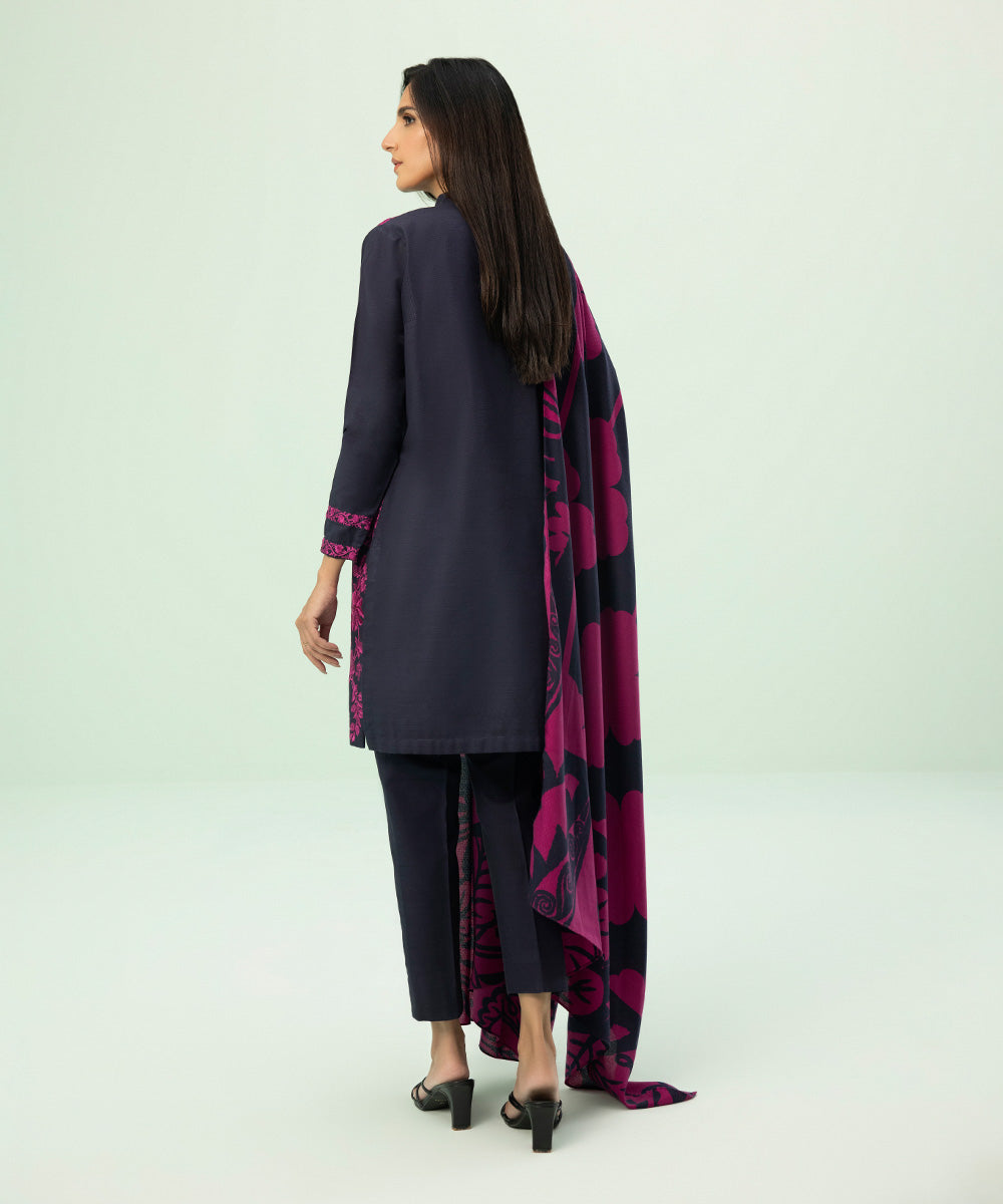 Sapphire - 3 Piece - Embroidered Khaddar Suit