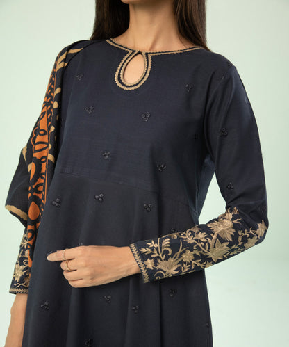 Sapphire - 3 Piece - Embroidered Khaddar Suit