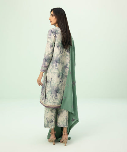 Sapphire - 3 Piece - Embroidered Khaddar Suit