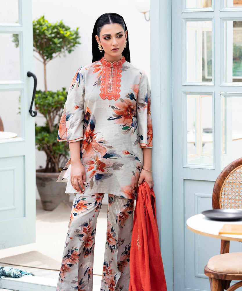 Sapphire - 3 Piece - Embroidered Khaddar Suit