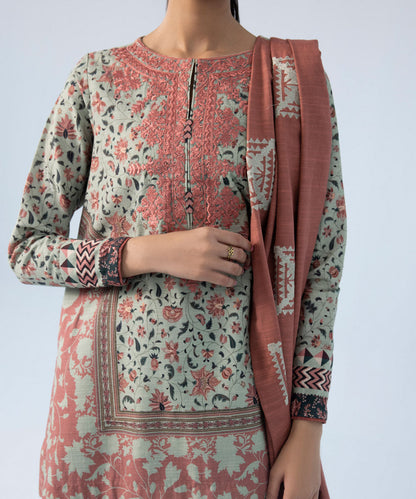 Sapphire - 3 Piece - Embroidered Khaddar Suit