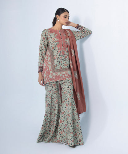 Sapphire - 3 Piece - Embroidered Khaddar Suit