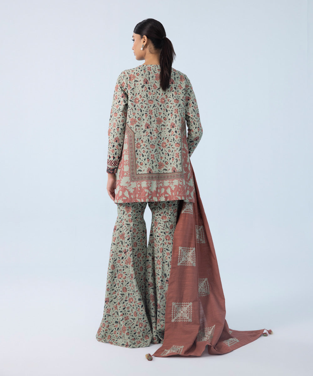 Sapphire - 3 Piece - Embroidered Khaddar Suit