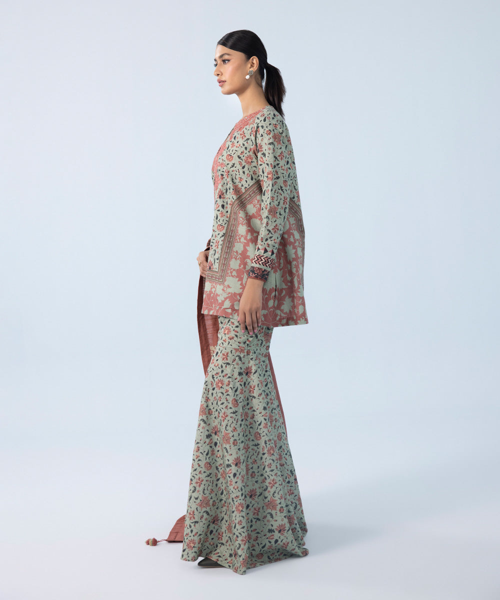 Sapphire - 3 Piece - Embroidered Khaddar Suit