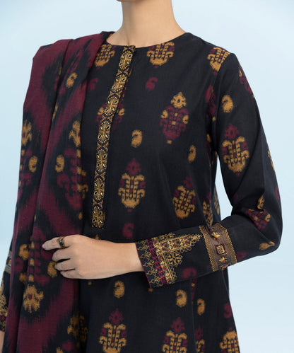 Sapphire - 3 Piece - Embroidered Jacquard Suit