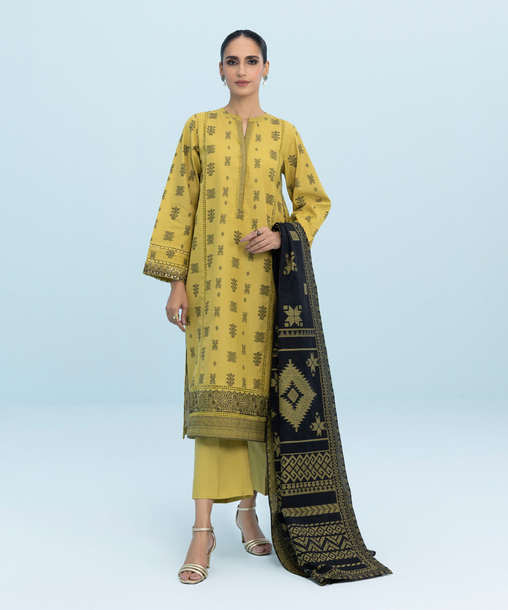 Sapphire - 3 Piece - Embroidered Jacquard Suit