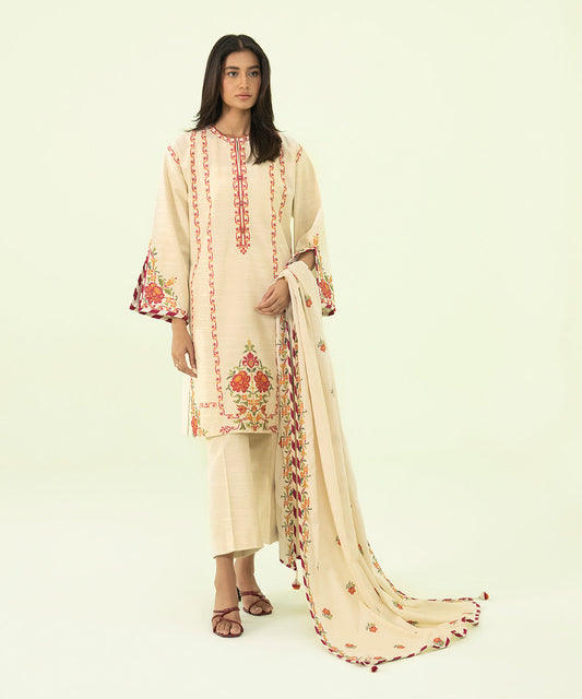 Sapphire - 3 Piece - Embroidered Khaddar Suit