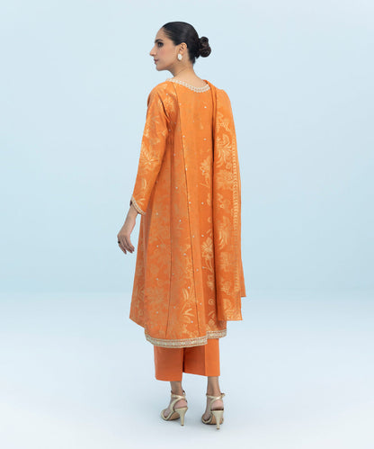 Sapphire - 3 Piece - Embroidered Jacquard Suit