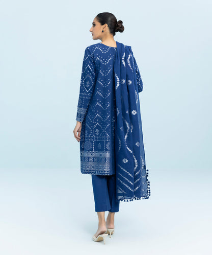 Sapphire - 3 Piece - Dyed Jacquard Suit