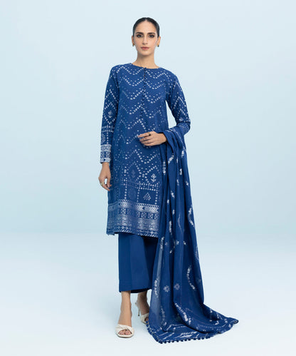 Sapphire - 3 Piece - Dyed Jacquard Suit