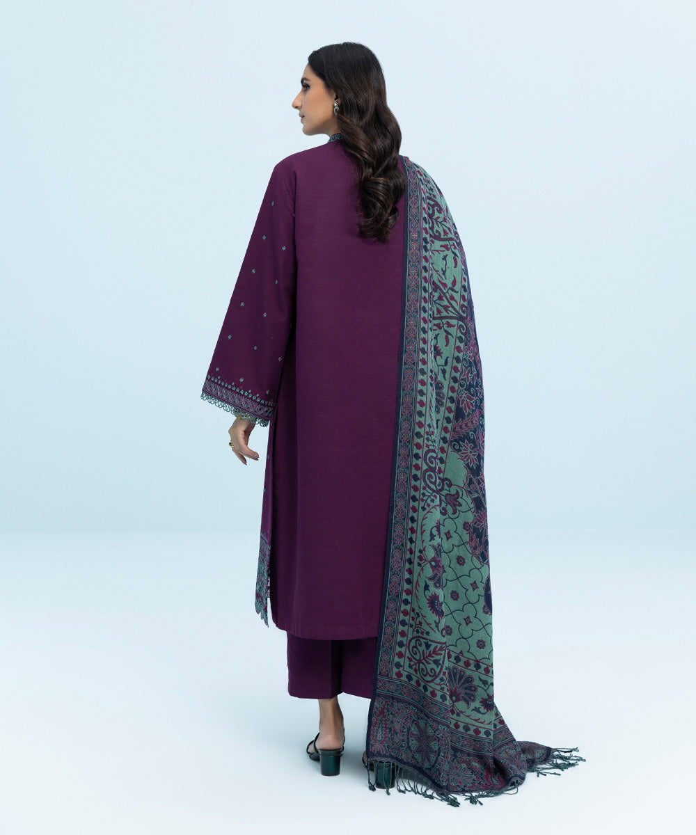 Sapphire - 3 Piece - Embroidered Khaddar Suit