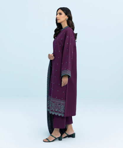 Sapphire - 3 Piece - Embroidered Khaddar Suit