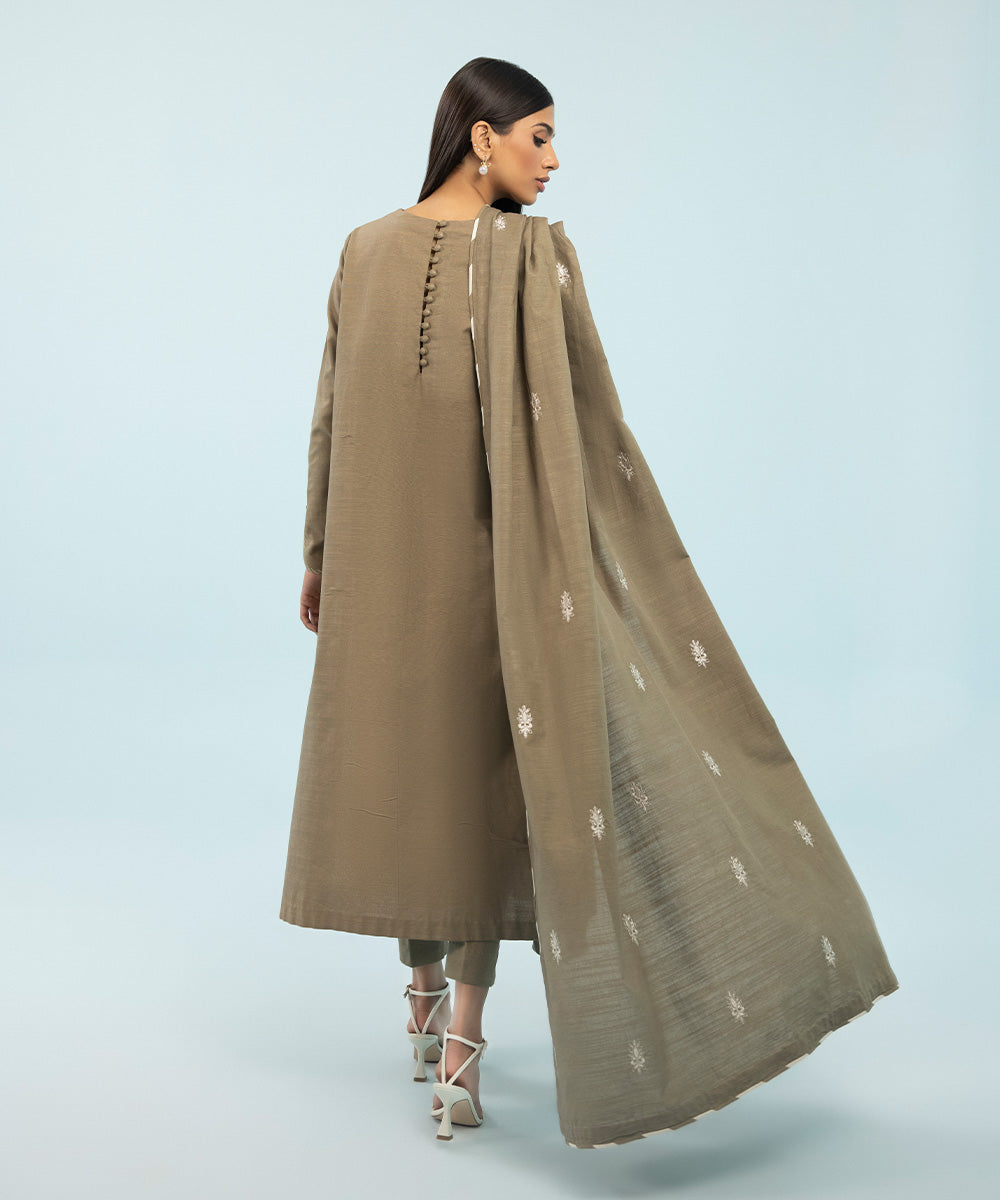 Sapphire - 3 Piece - Embroidered Khaddar Suit