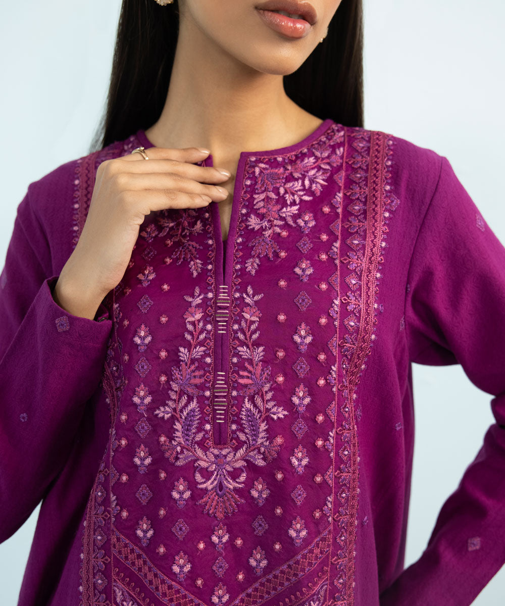 Sapphire - 2 Piece - Embroidered Dobby Suit