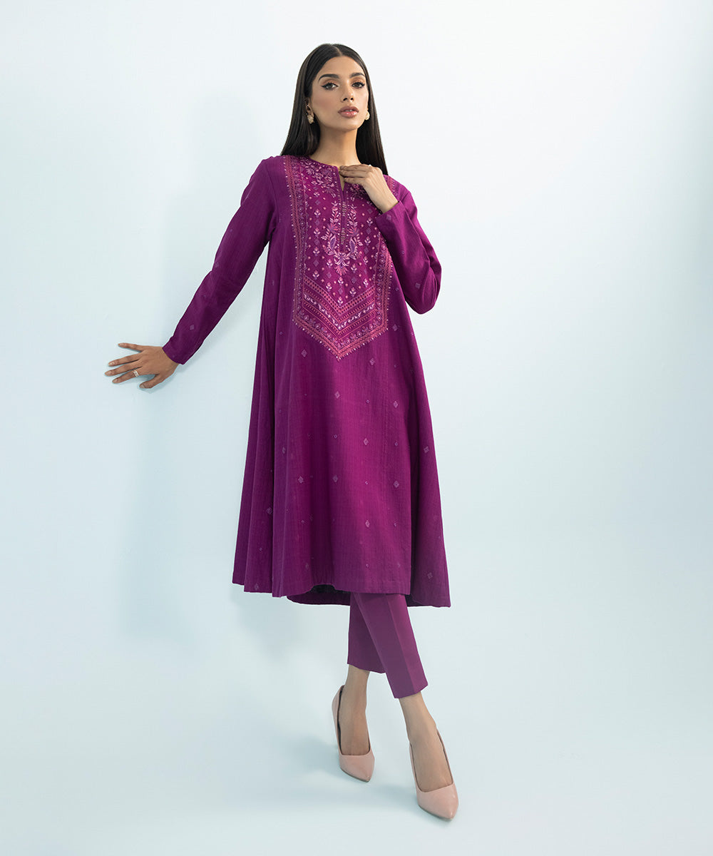 Sapphire - 2 Piece - Embroidered Dobby Suit