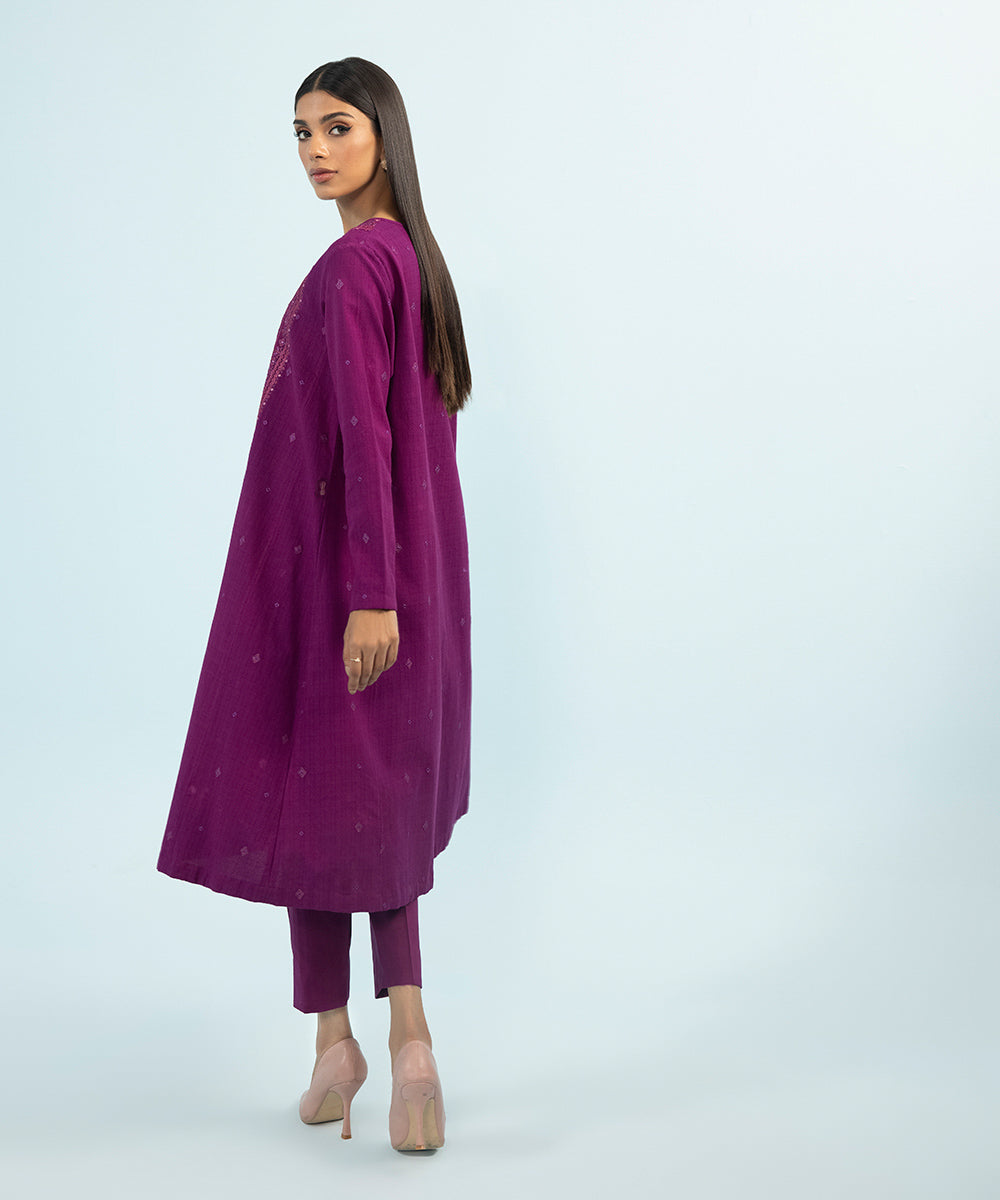 Sapphire - 2 Piece - Embroidered Dobby Suit
