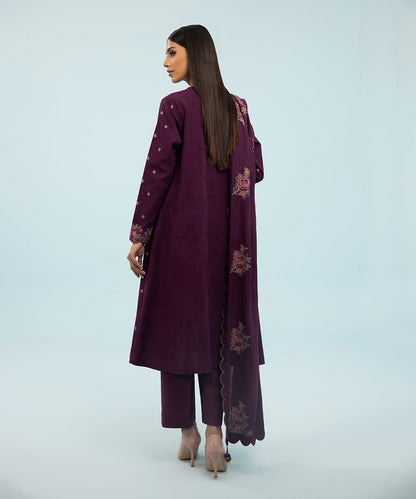 Sapphire - 3 Piece - Embroidered Jacquard Suit