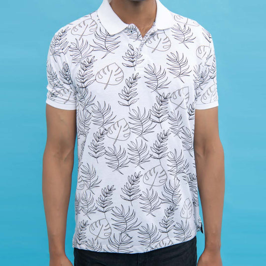 BTW - SLIM FIT PATTERNED POLO SHIRT