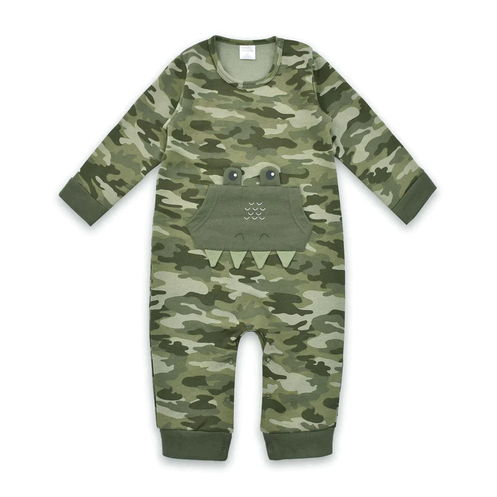 Cuddle & Cradle - Baby Fleece Romper (Alligator)