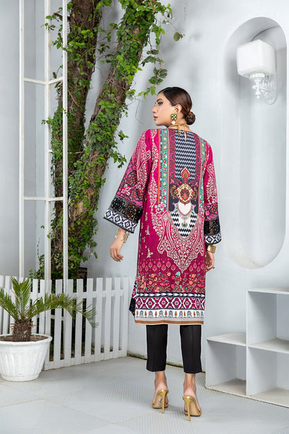 2PC Solid Embroidered Suit - LDS 836
