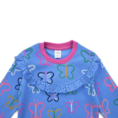 Cuddle & Cradle - Girls Fleece Sweatshirt (Butterflies)