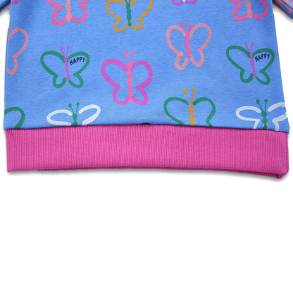 Cuddle & Cradle - Girls Fleece Sweatshirt (Butterflies)