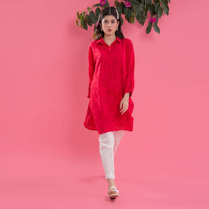 BTW - BUTTON DOWN CHIKEN KARI TUNIC