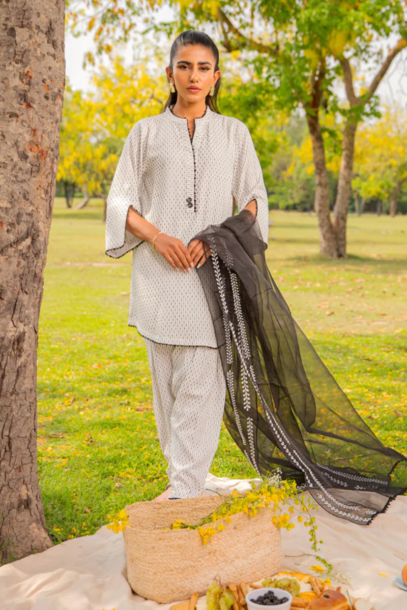 BTW - THREE PIECE WITH EMBROIDERED DUPATTA