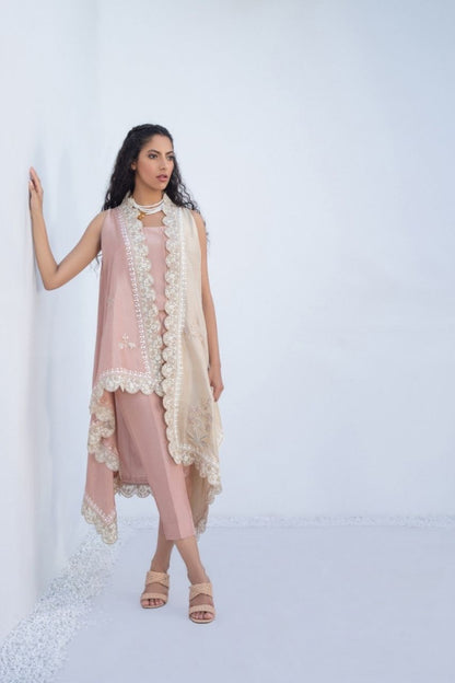 Rawsilk Assymetric Jacket And Trouser