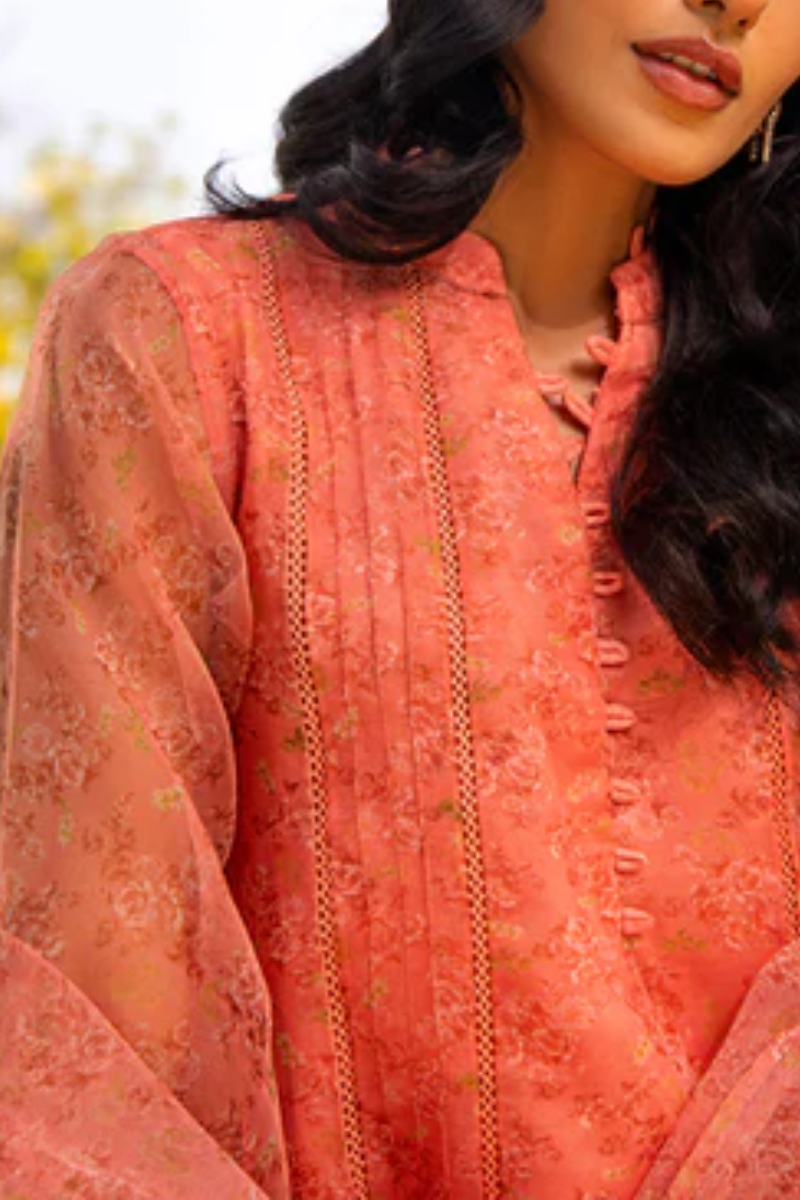 BTW - EMBROIDERED PRINTED SHIRT WITH DUPATTA