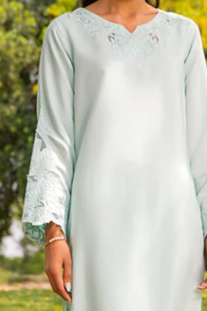 BTW - EMBROIDED SHIRT WITH SIDE TASSELS DETAIL