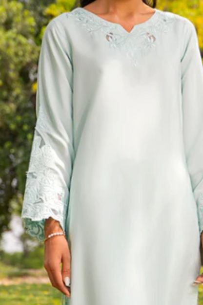 BTW - EMBROIDED SHIRT WITH SIDE TASSELS DETAIL