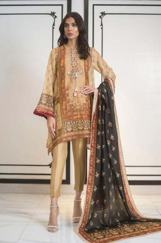 Cotton Net Digitally Printed Shirt And trousers with Dupatta