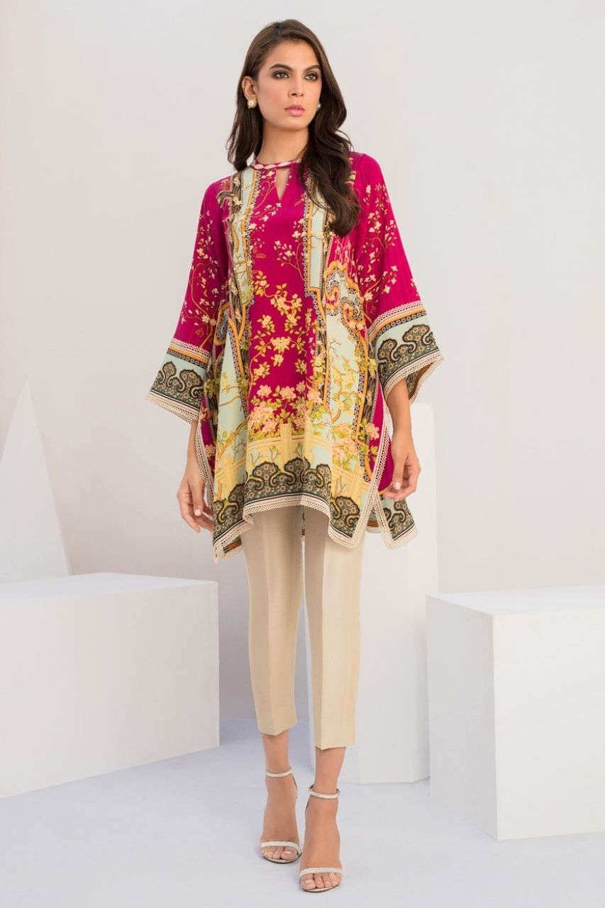 Digitally Printed Crepe Kurta With trousers 1