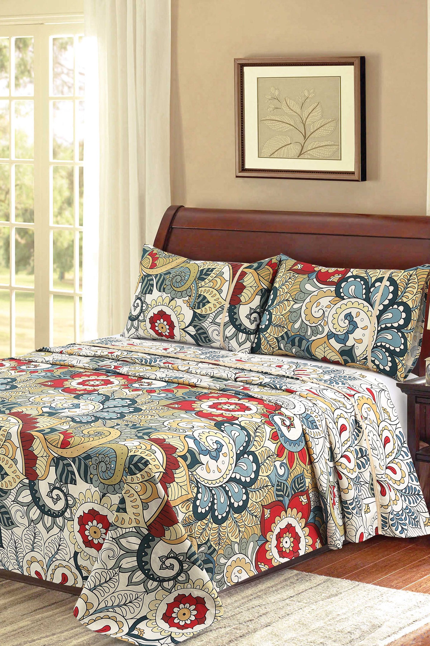 Nishat Linen - Vintage Floral Sheet Set