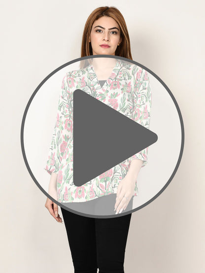 Limelight - Printed Satin Top