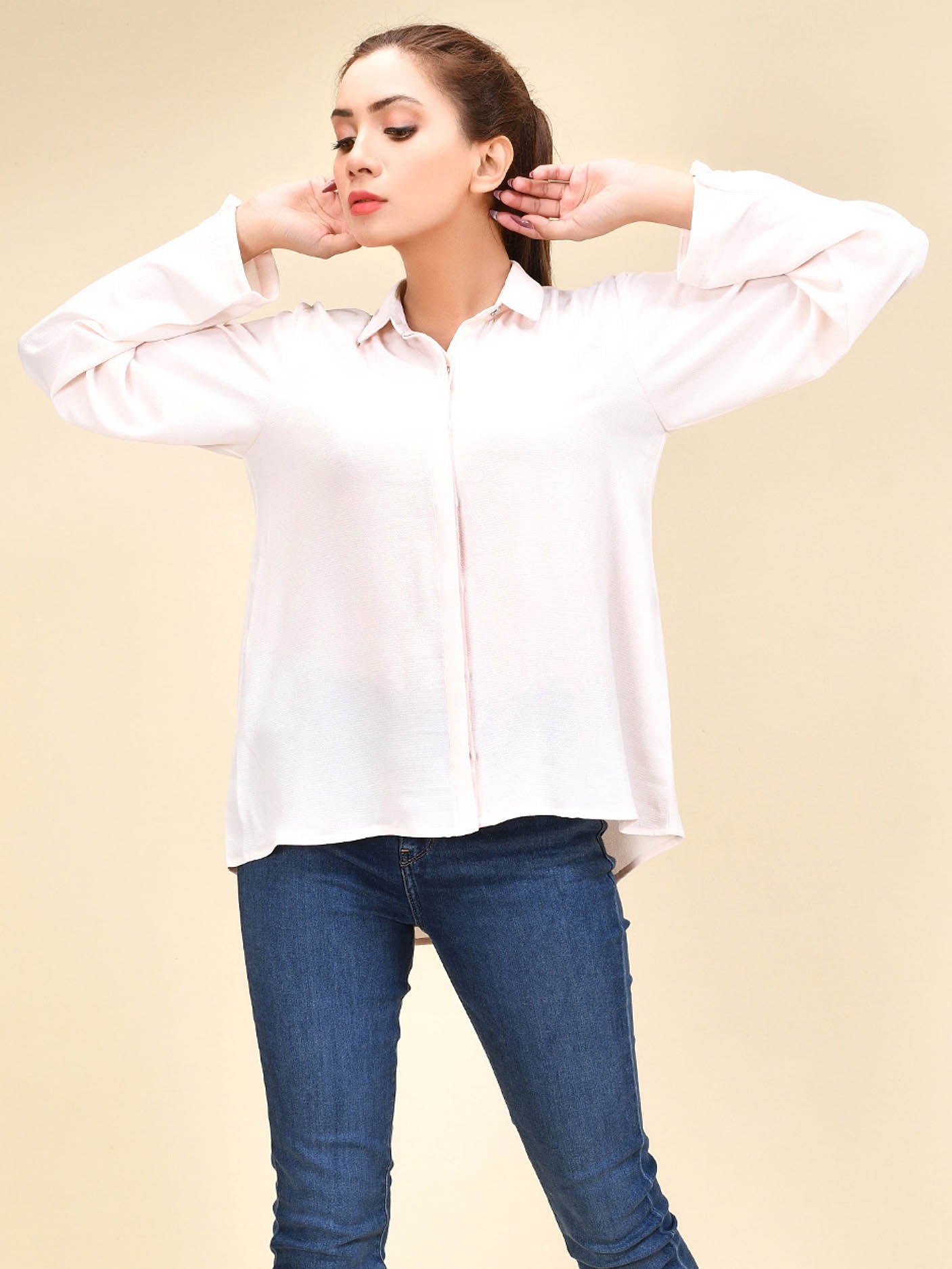 Limelight - Pleated Shirt -Baby Pink