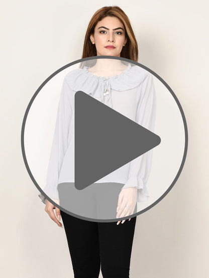 Limelight - Ruffle Neck Top