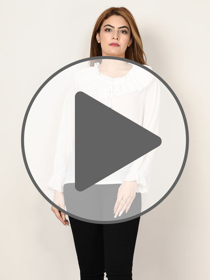 Limelight - Ruffle Neck Top