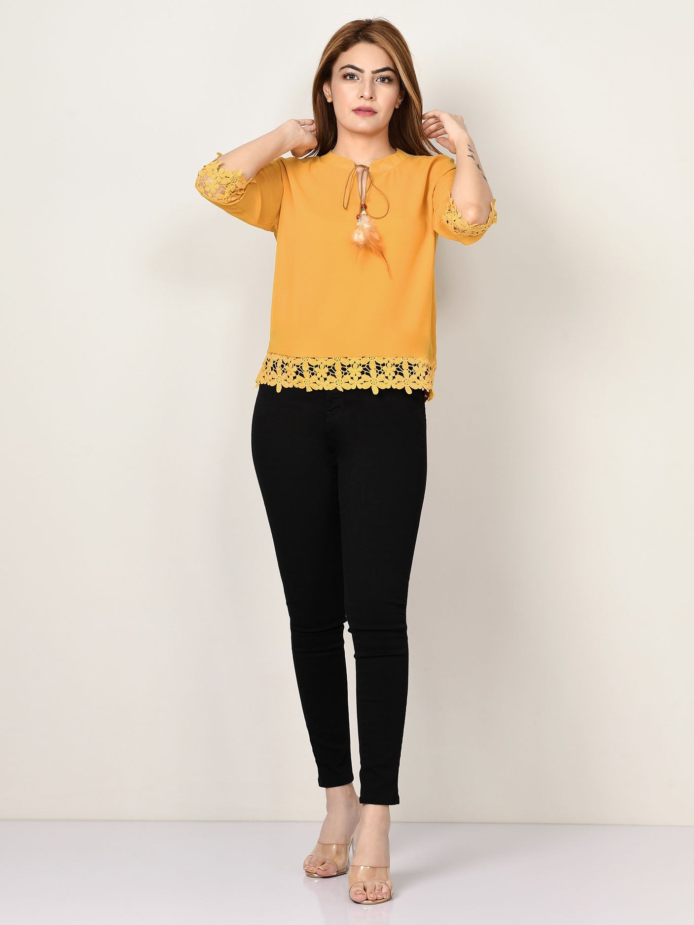 Limelight - Laced Chiffon Top