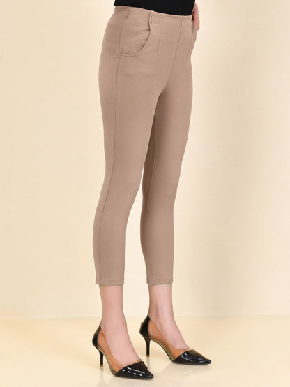 Limelight - Cropped Pants - Beige