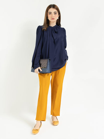 Limelight - Plain Puff Pleated Top