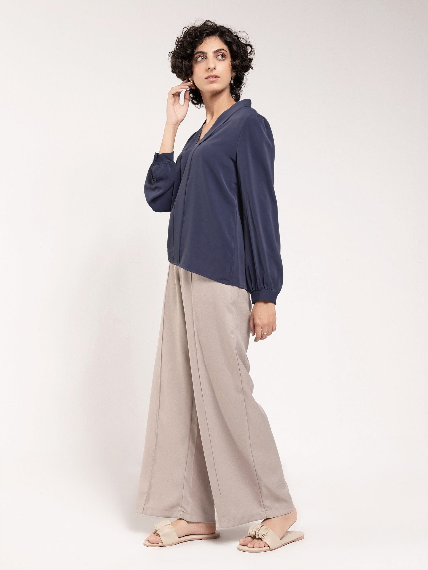 Limelight - Plain Pleated Top