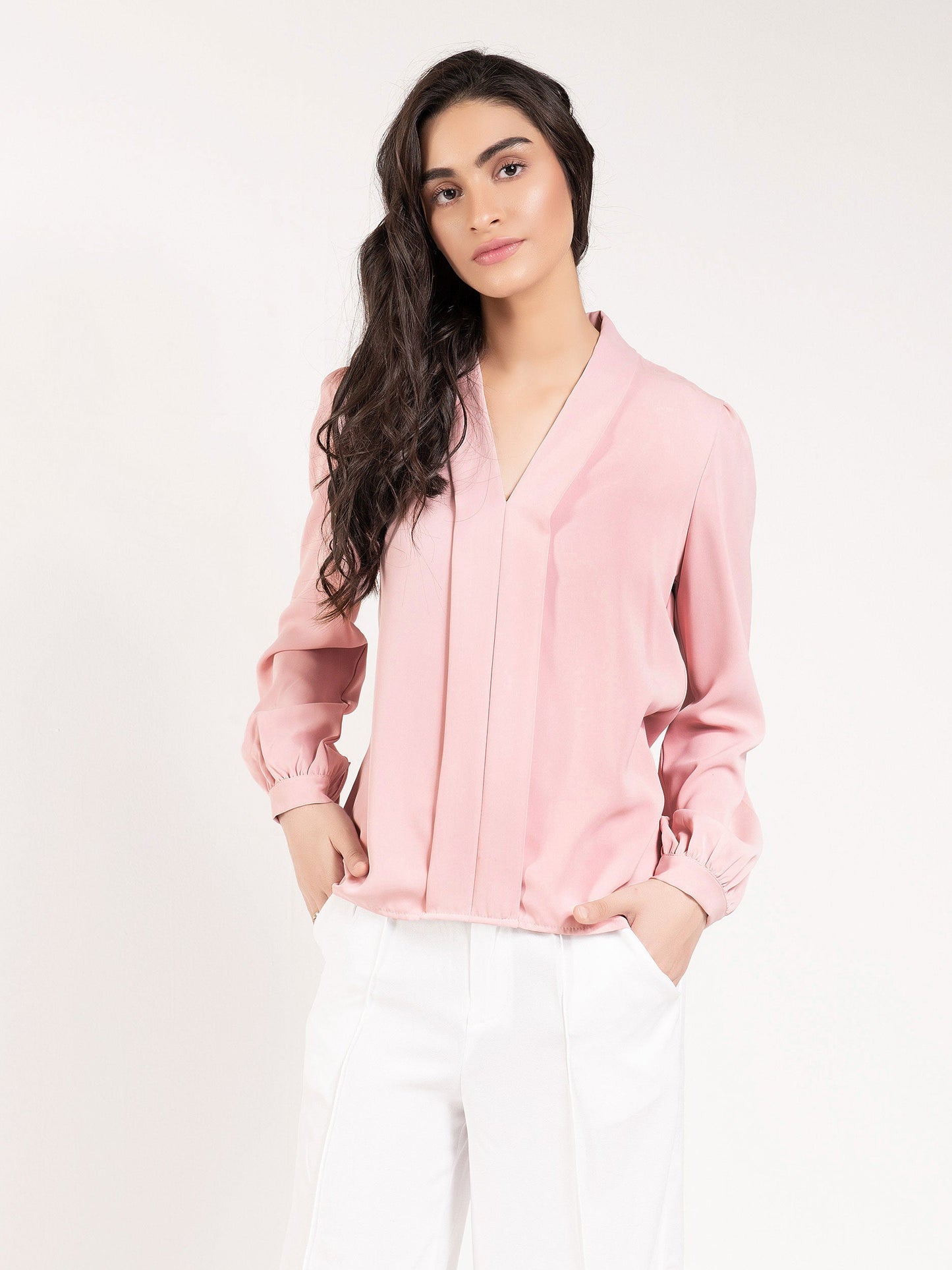 Limelight - Plain Pleated Top