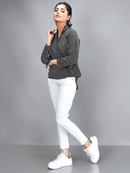 Limelight - Striped Shirt - Black