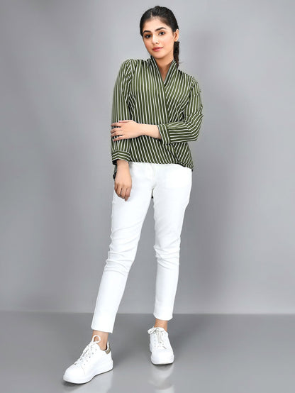 Limelight - Striped Shirt - Green