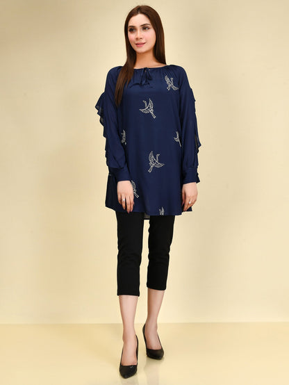 Limelight - Embroidered Chiffon Top