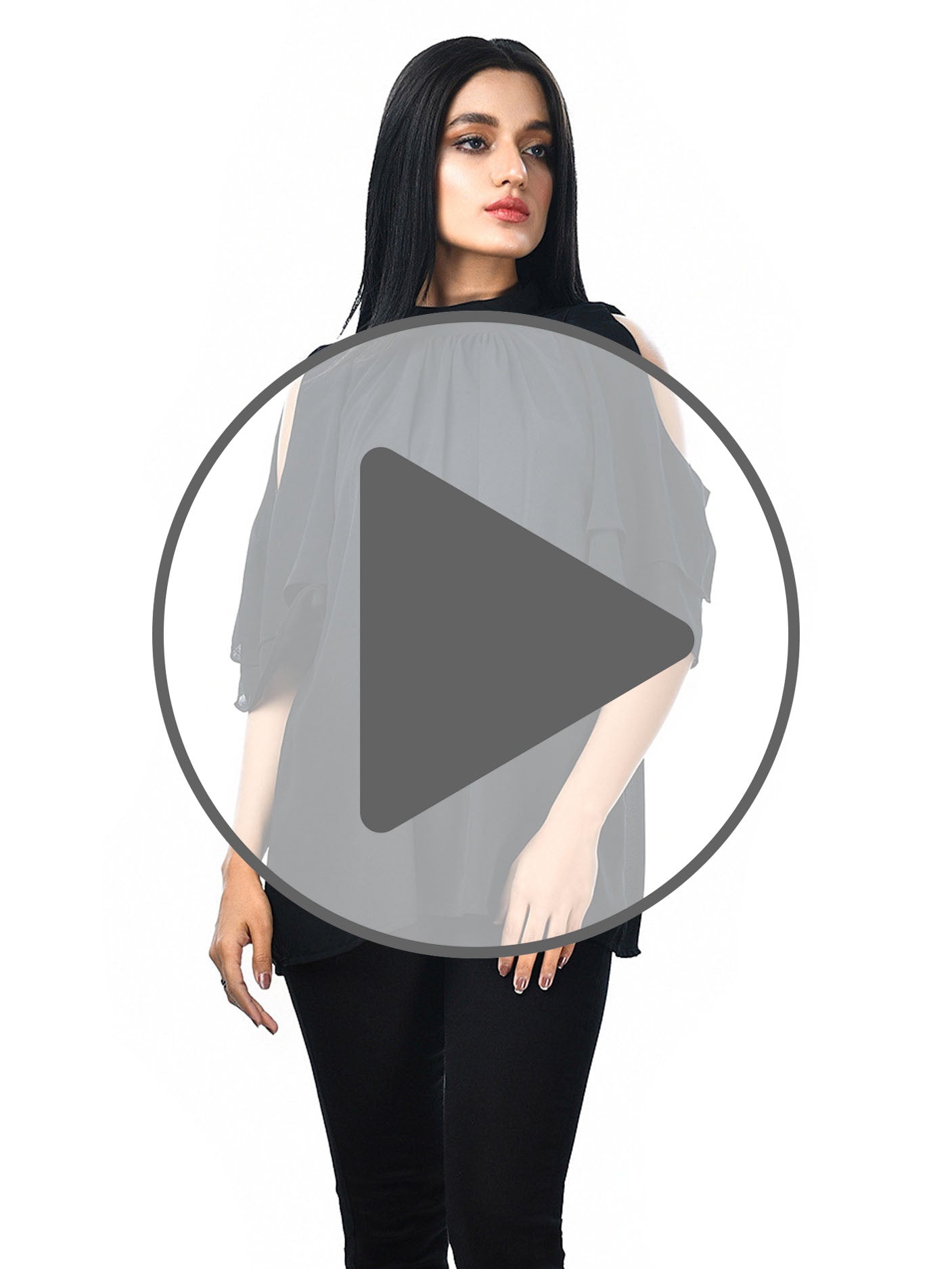 Limelight - Cold Shoulder Flared Top